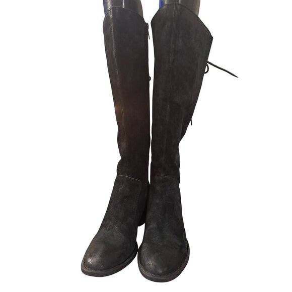 Born Womens Felicia Black Leather Knee-High Boots Wide Calf Size 7M - Picture 11 of 13